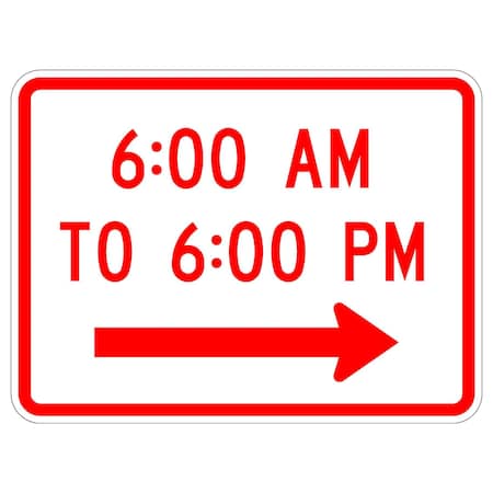 Sign Solutions Usa 12 in W, 9 in H, Aluminum, White DUS08HWT1209R8-3hPR